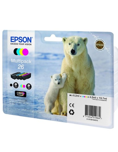 CARTUCHO EPSON MULTIPACK 26    4 COLORES PN: C13T26164010 EAN: 8715946520650   