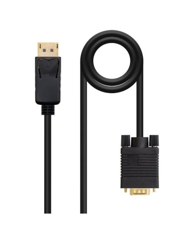 CABLE DP A VGA, DP/M-VGA/M 2M  NEGRO PN: 10.15.4402 EAN: 8433281008670   