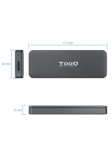 CAJA M.2      USB 3.1 TOOQ     NGFF GRIS PN: TQE-2281G EAN: 8433281009929   