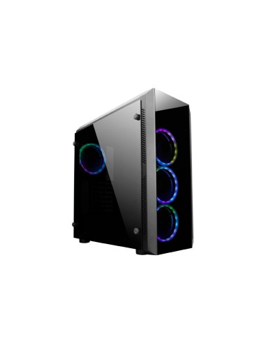 CAJA GAMING CHIEFTEC SCORPION  II RGB NEGRA CRISTAL TEMP PN: GL-02B-OP EAN: 0753263075741   