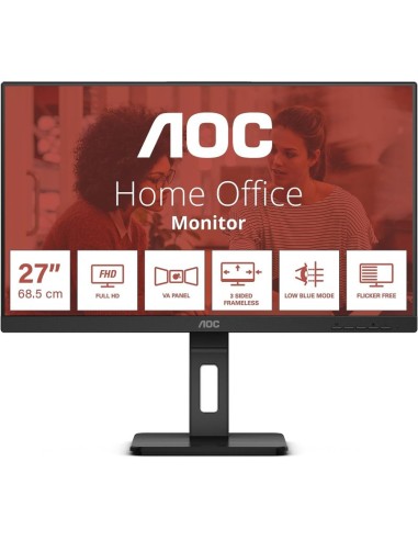 MONITOR   27" AOC IPS 27E3QAF  FHD MULTIMEDIA NEGRO PN: 27E3QAF EAN: 4038986181235   