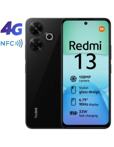 SMARTPHONE 6.79" XIAOMI REDMI  13 6GB 128GB 4G NFC NEGRO MEDI PN: REDMI 13 6/128 EAN: 6941812776803   