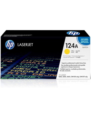 TONER HP Q6002A 124A AMARILLO PN: Q6002A EAN: 829160412436    