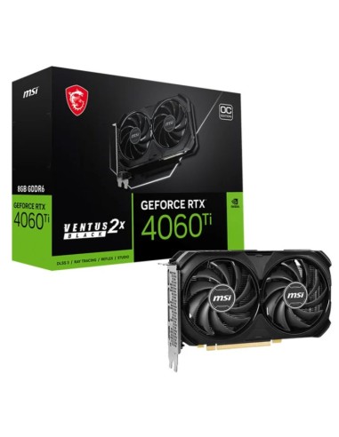 VGA RTX4060TI  8GB GDDR6  MSI  VENTUS BLACK OC EDITION PN: 912-V515-017 EAN: 4711377102582   