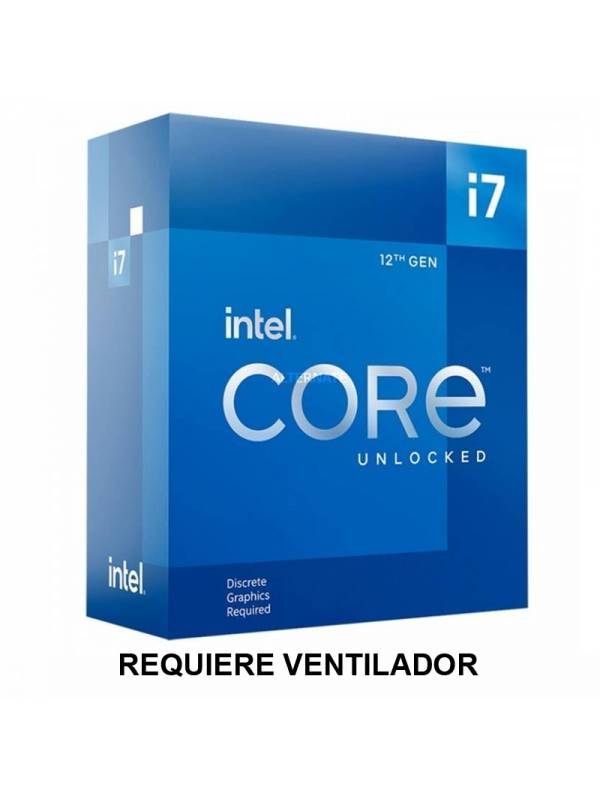 CPU INTEL S-1700 CORE I7-12700 KF 3.6GHZ SIN VENTILADOR PN: BX8071512700KF EAN: 5032037234047
