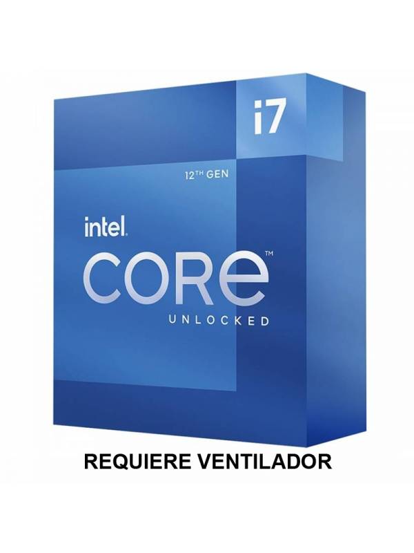 CPU INTEL S-1700 CORE I7-12700 K  5.0GHz BOX SIN VENTILADOR PN: BX8071512700K EAN: 5032037233989