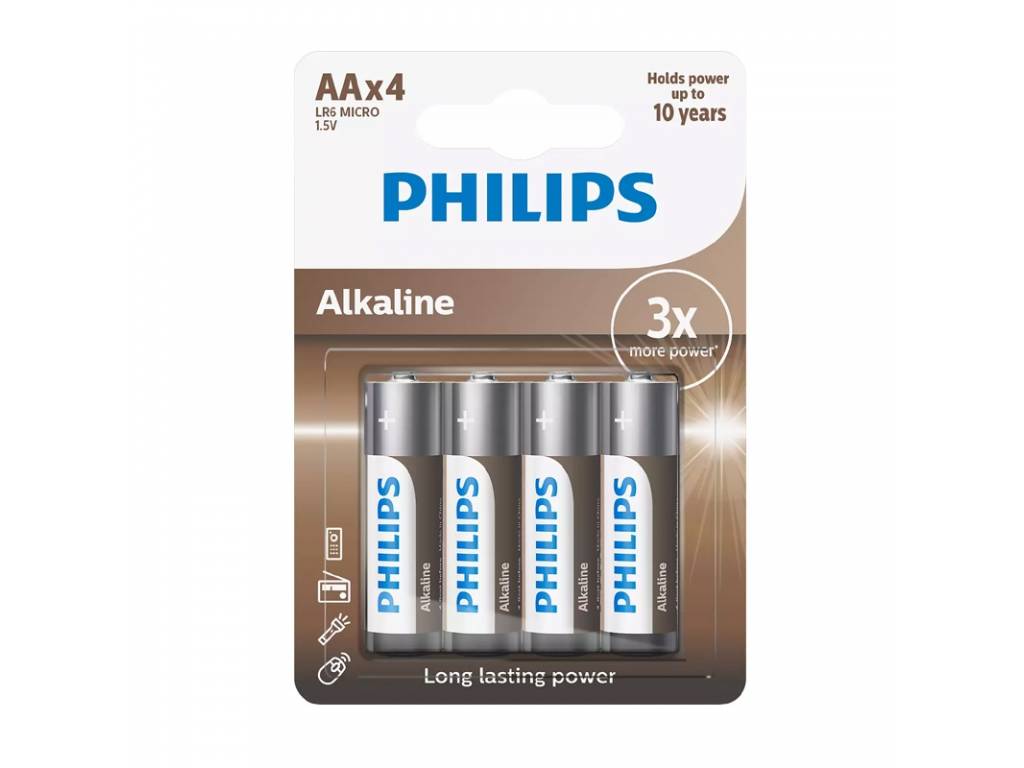 Pack de 4 pilas de botón philips cr2025 lithium/ 3v